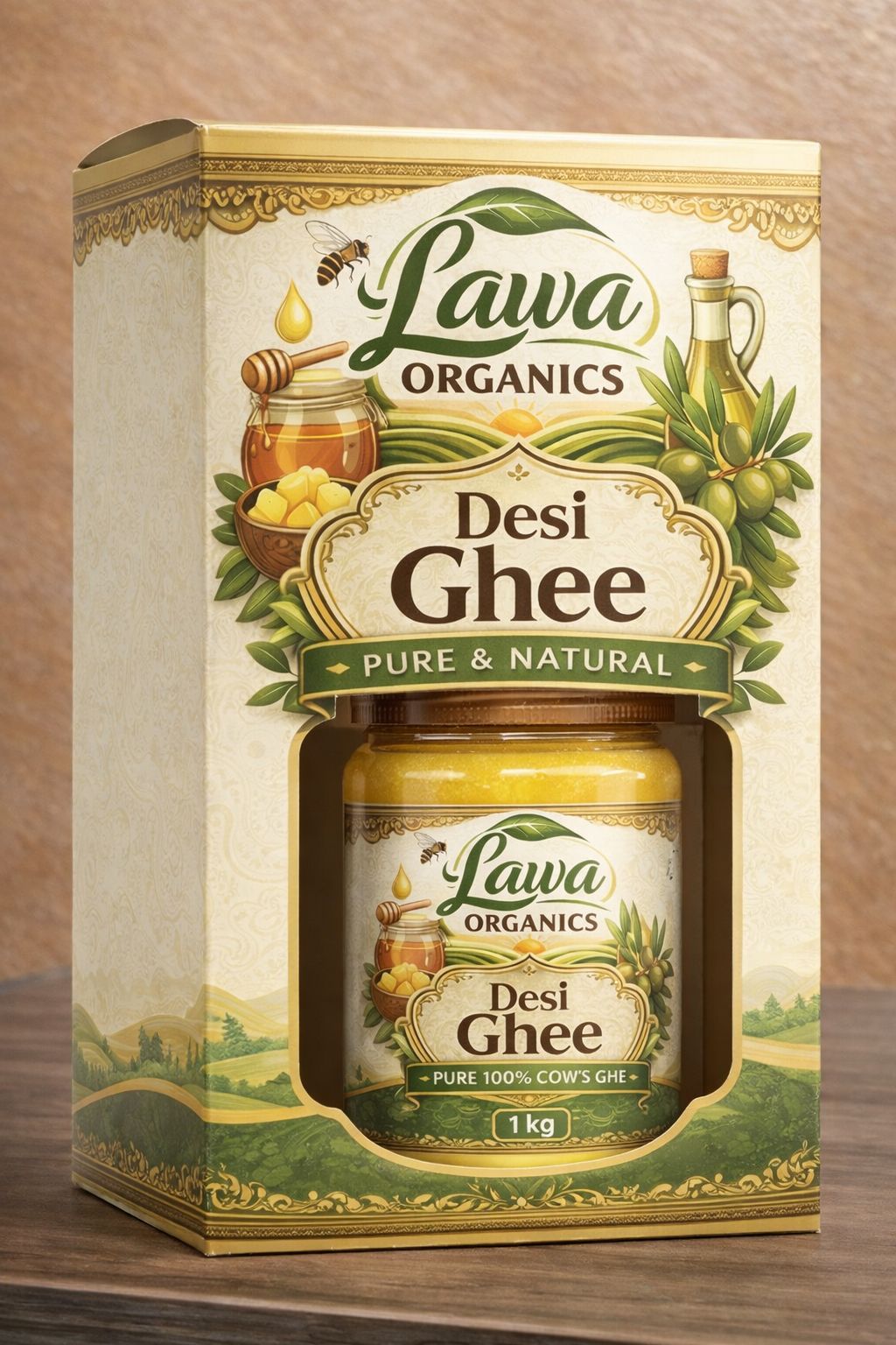 Organic Cow Desi Ghee by Lawa Organics