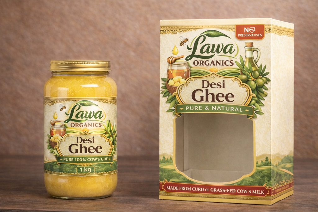 Organic Cow Desi Ghee by Lawa Organics